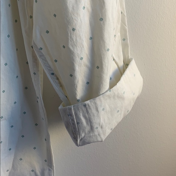 Gap Button Down Shirt Green Diamond Pattern - Picture 5 of 9